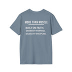 More than Muscle (Bold graphic printed on the back)