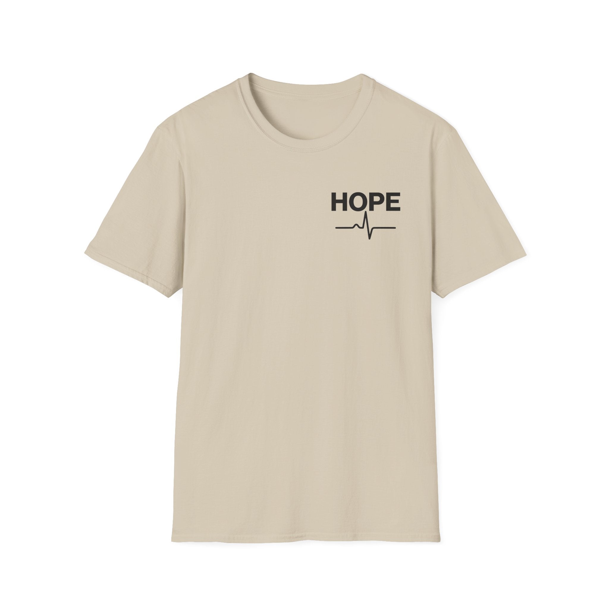 Hope T-Shirt with Heartbeat EKG Design - Inspirational Casual Tee