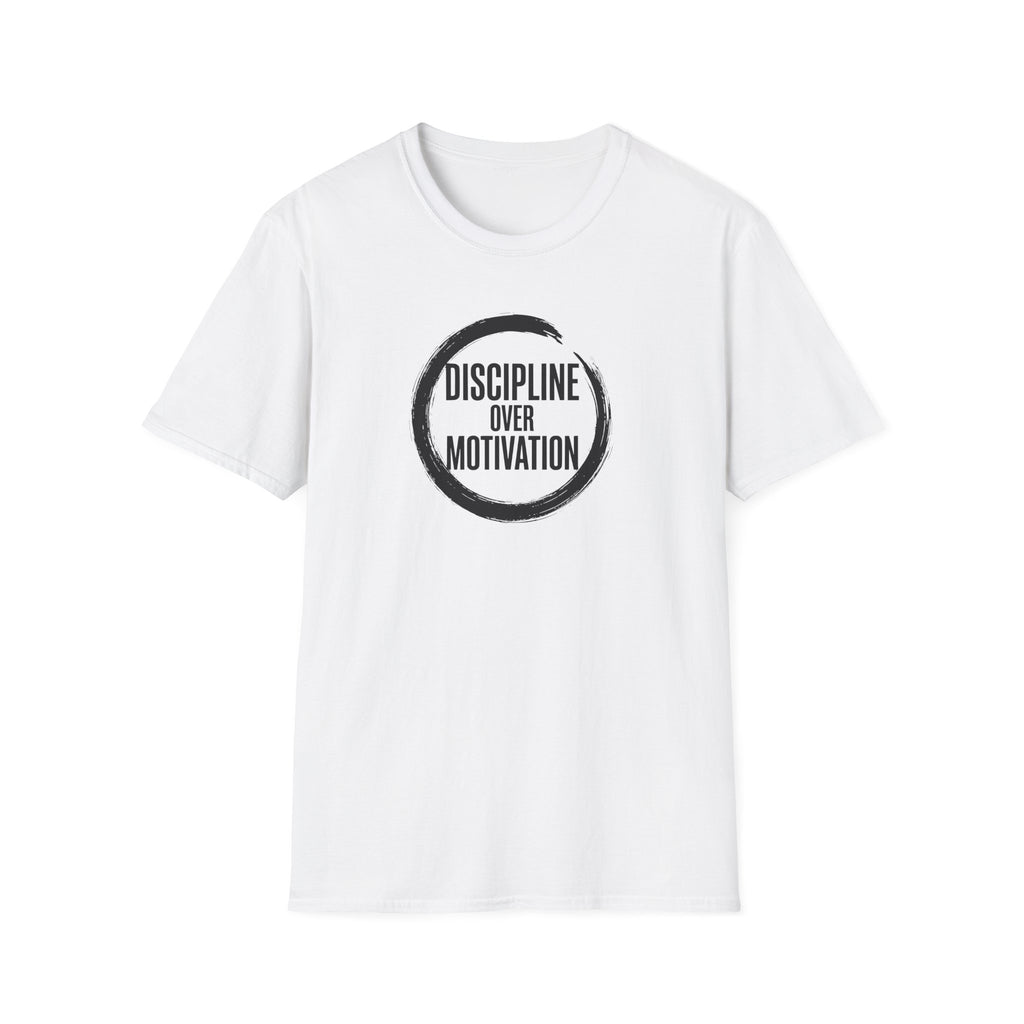 Discipline Over Motivation T-Shirt — Minimal Motivational Fitness Tee