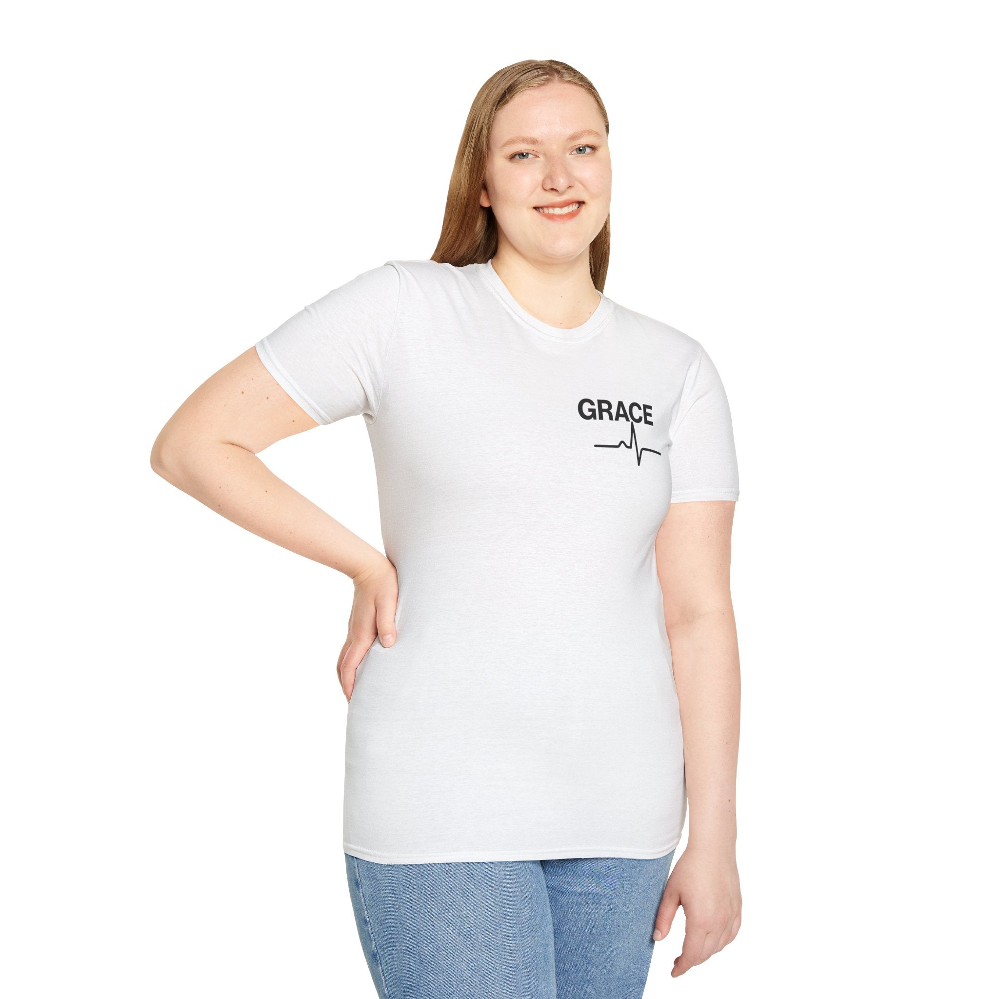 Grace Heartbeat T-Shirt — Inspirational Faith Graphic Tee