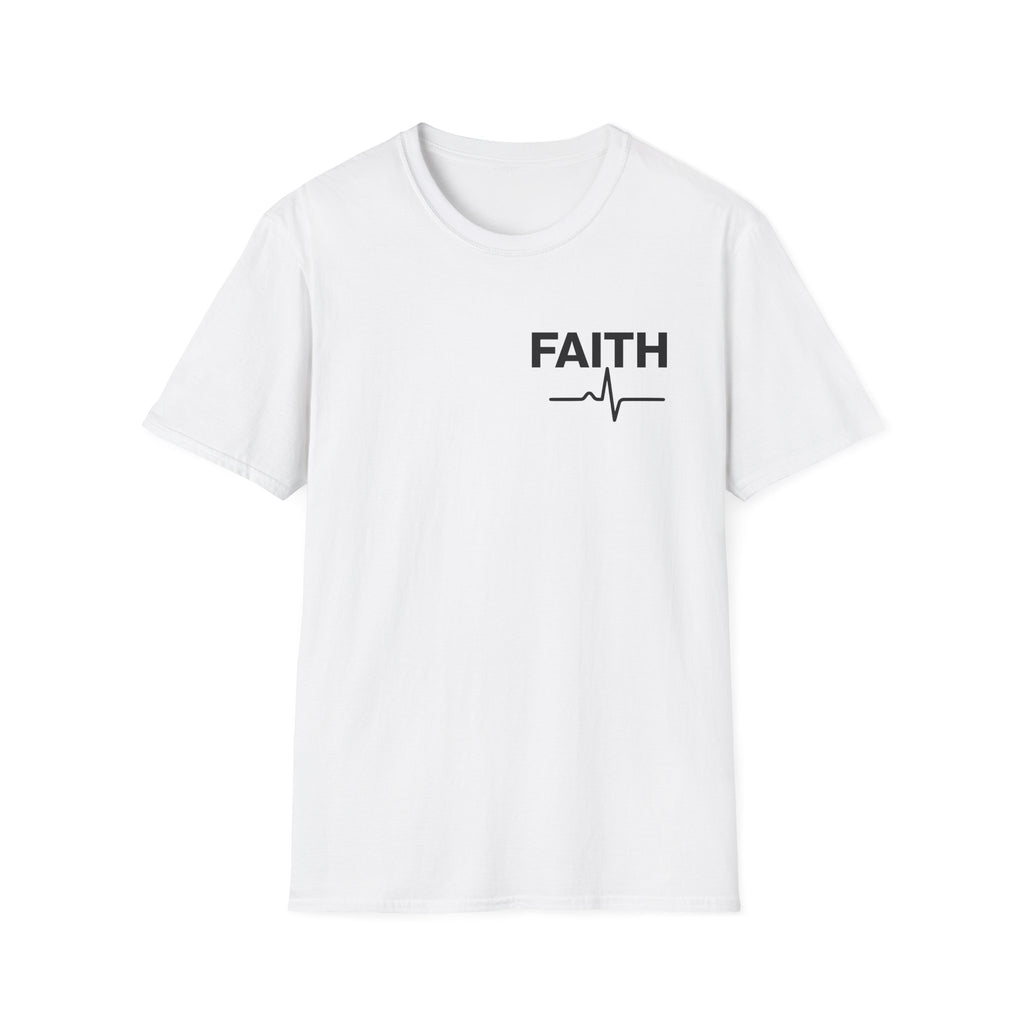 Faith Heartbeat T-Shirt — Faith ECG Minimalist Christian Tee
