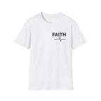Faith Heartbeat T-Shirt — Faith ECG Minimalist Christian Tee