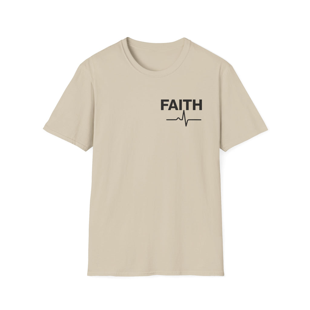 Faith Heartbeat T-Shirt — Faith ECG Minimalist Christian Tee