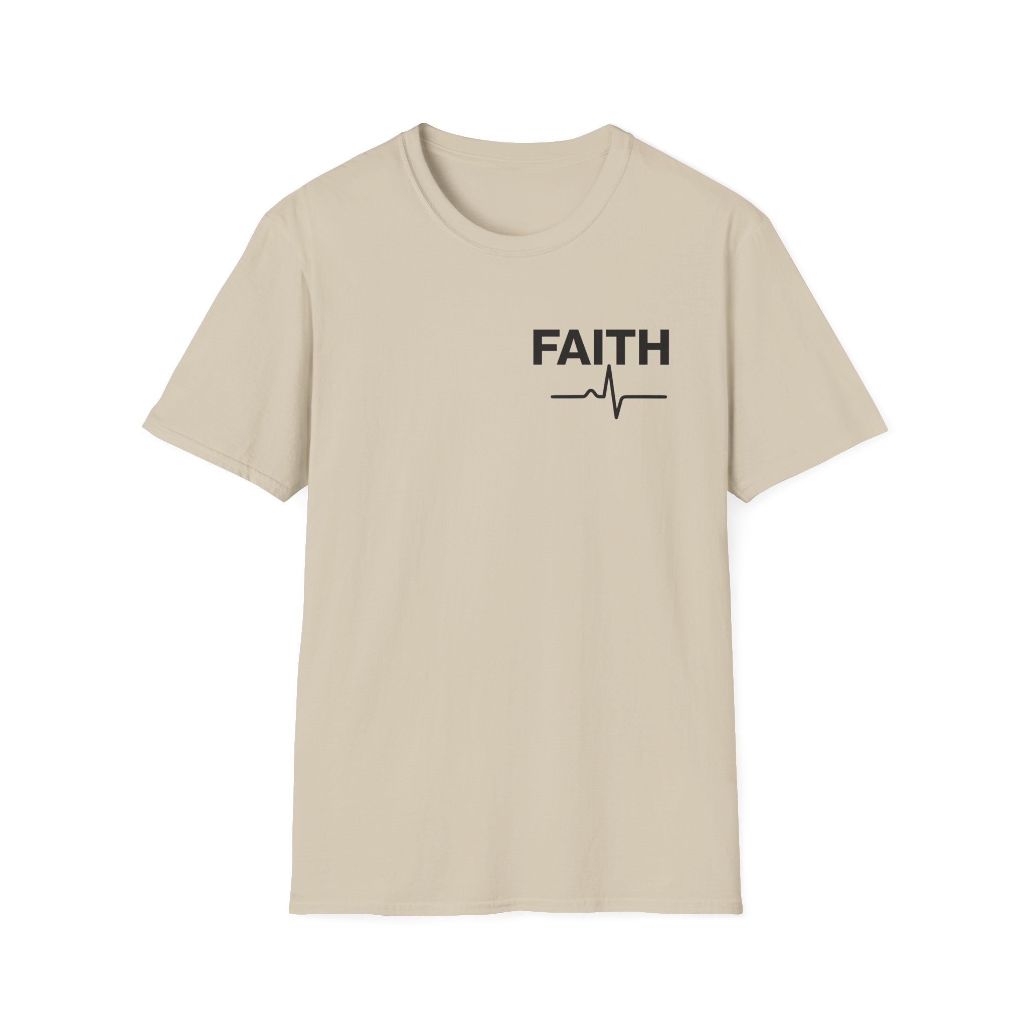 Faith Heartbeat T-Shirt — Faith ECG Minimalist Christian Tee
