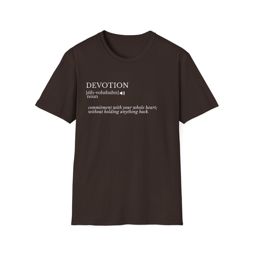 Devotion Definition T-Shirt — Minimalist Inspirational Faith Tee