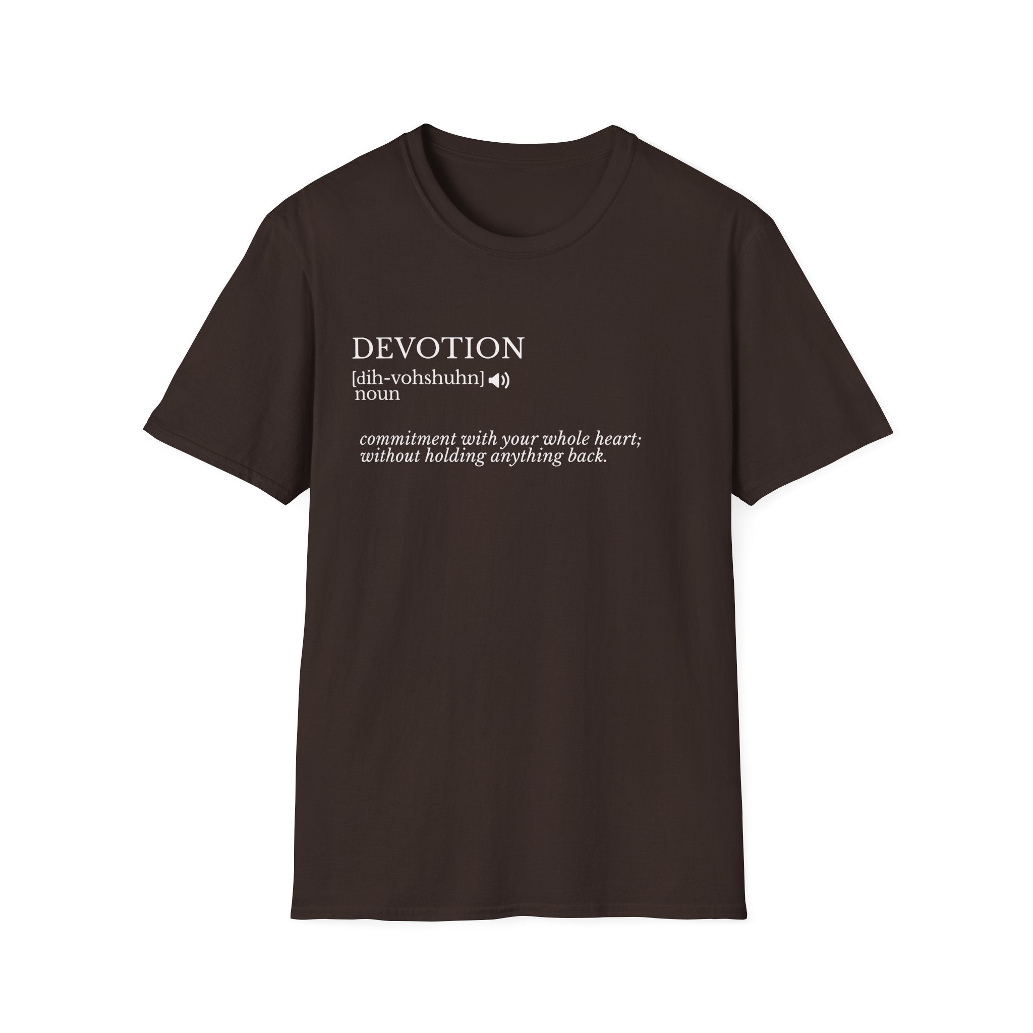 Devotion Definition T-Shirt — Minimalist Inspirational Faith Tee