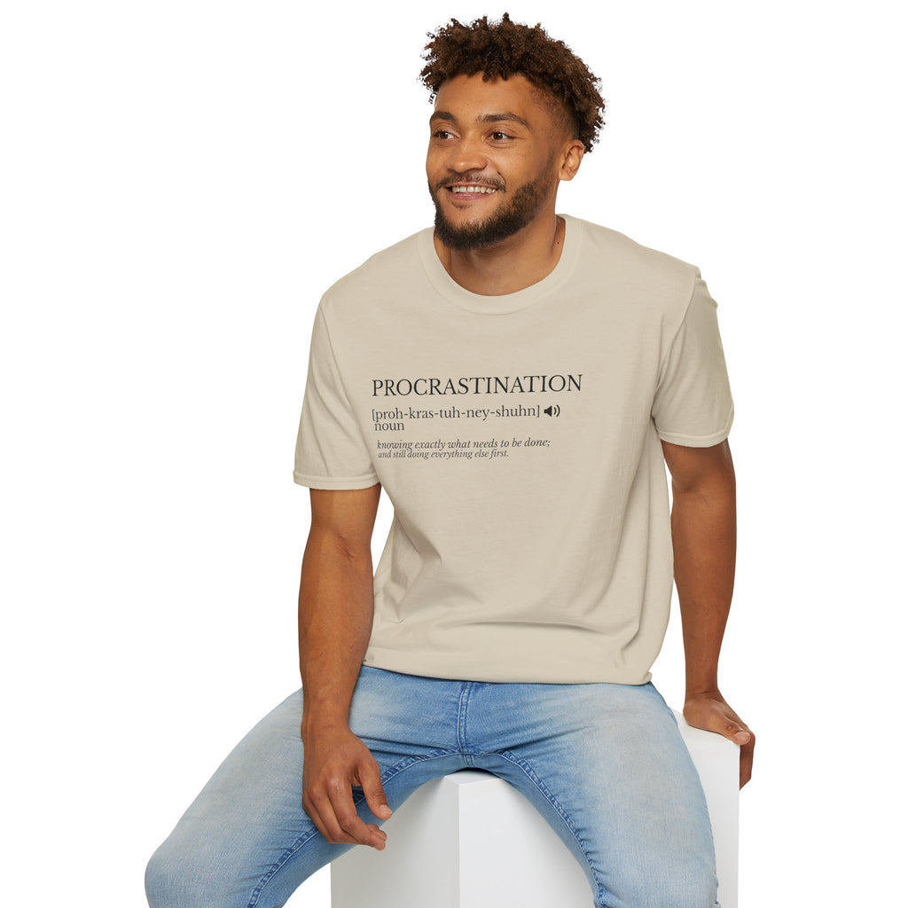 Procrastination Definition T-Shirt – Funny Dictionary Shirt for Students & Work