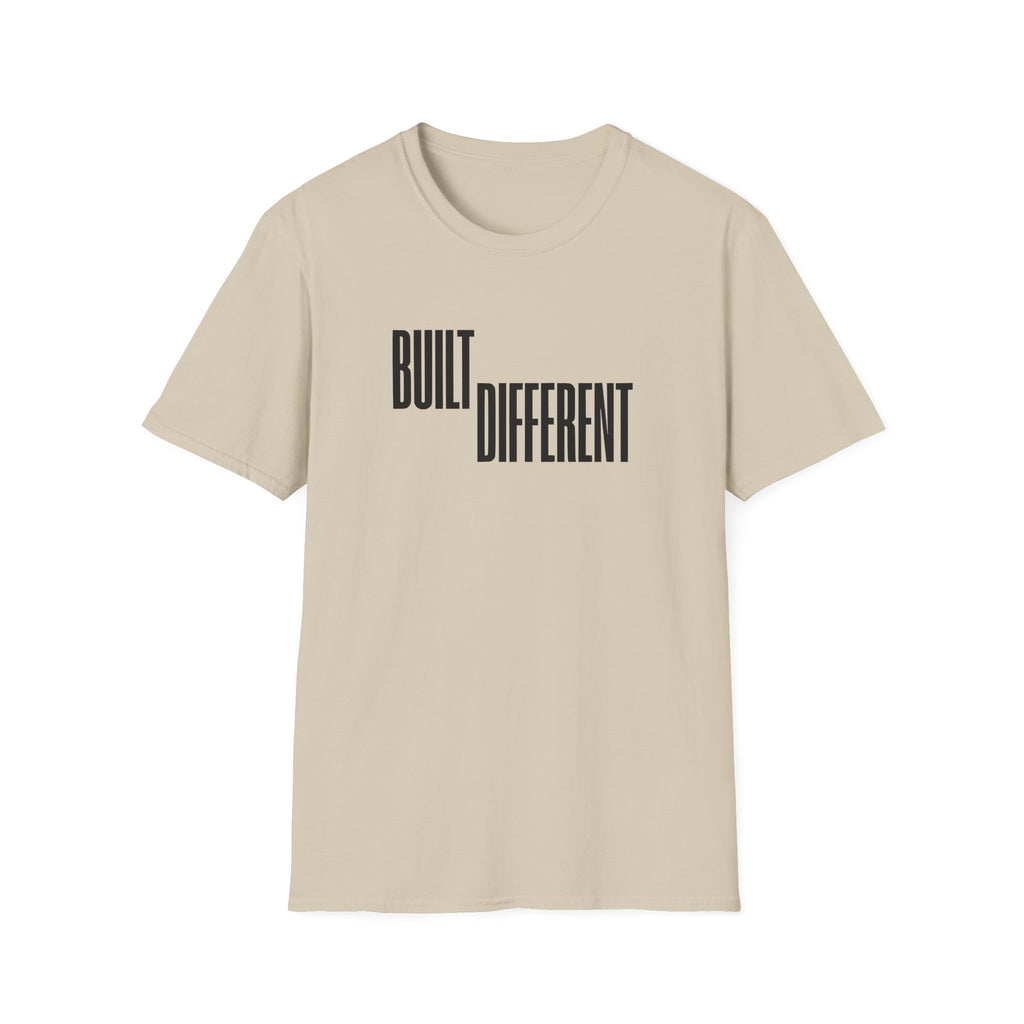 T-Shirt — "Built Different" Minimal Graphic Tee