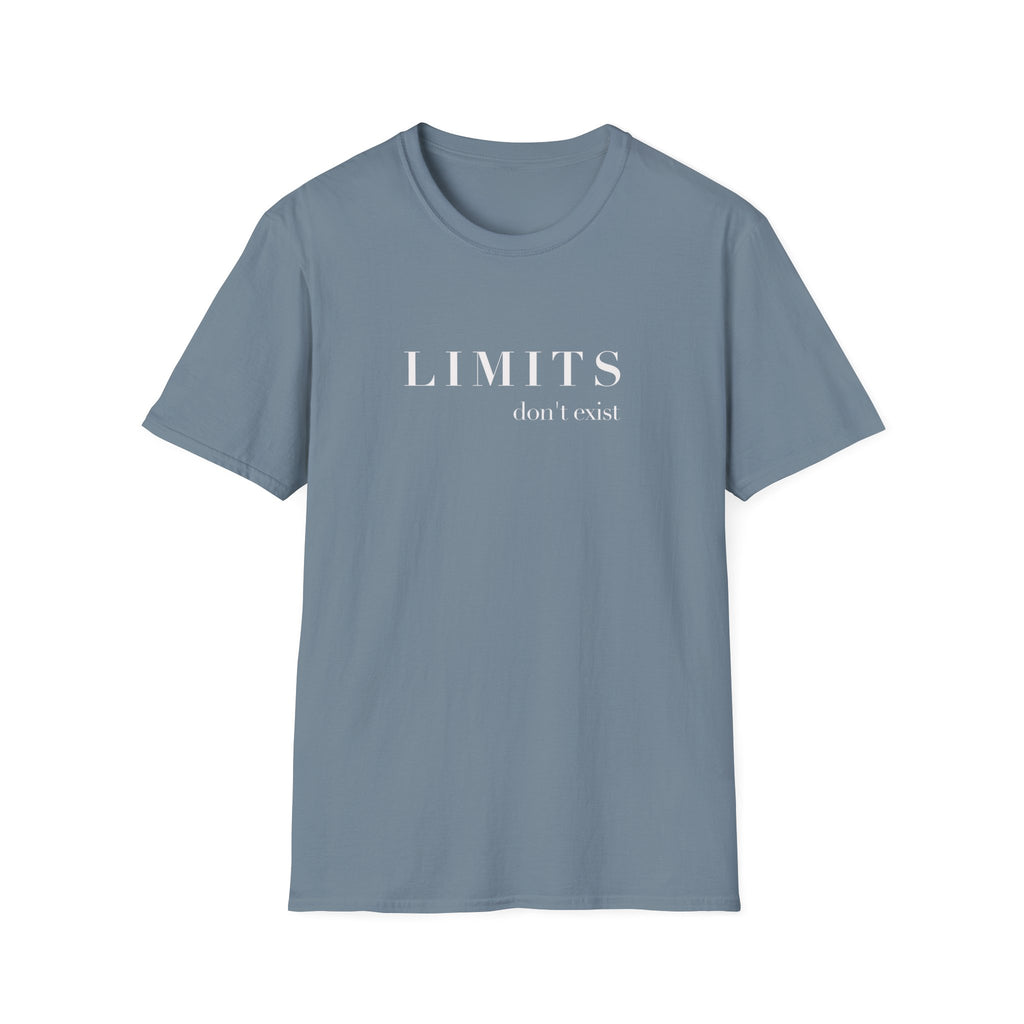 Limits Don’t Exist Tee — Minimal Motivational Graphic T-Shirt