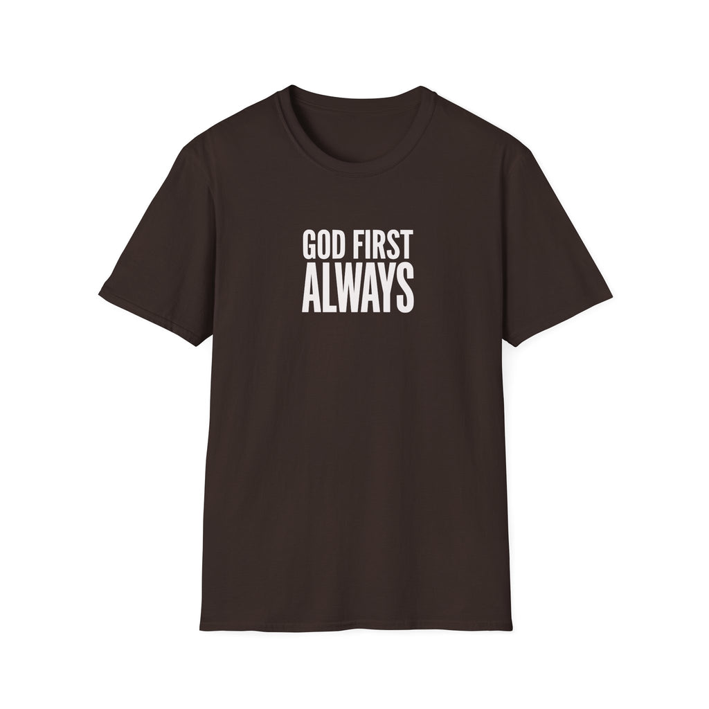 Faith T-Shirt "God First Always" — Christian Inspirational Tee