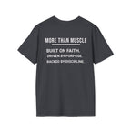 More than Muscle (Bold graphic printed on the back)
