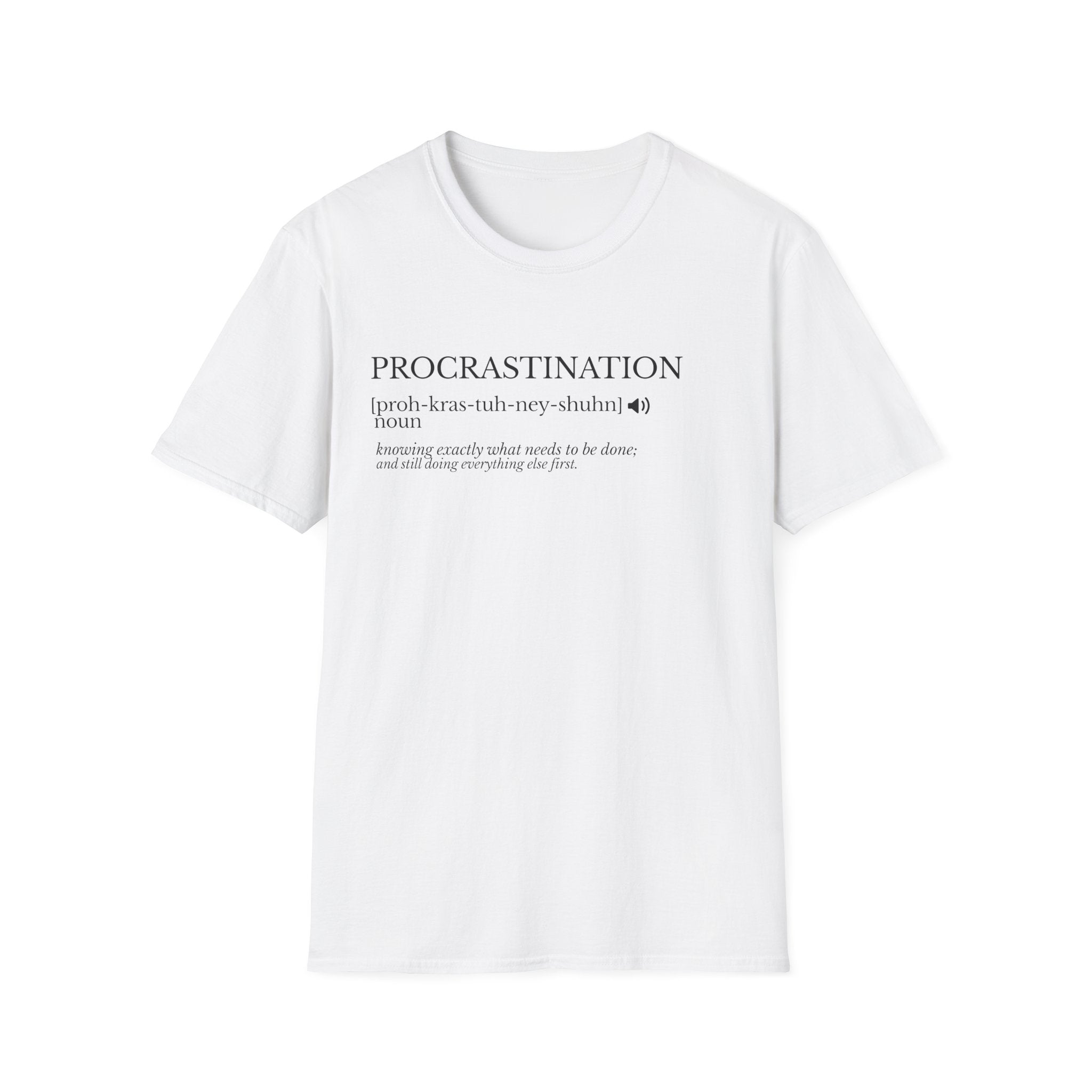Procrastination Definition T-Shirt – Funny Dictionary Shirt for Students & Work