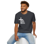 Prayer Cross T-Shirt — "Pray. Apply. Repeat." Christian Faith Tee