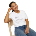 Purpose Definition T-Shirt – Minimalist Inspirational Tee ("Purpose: the reason you were created...")