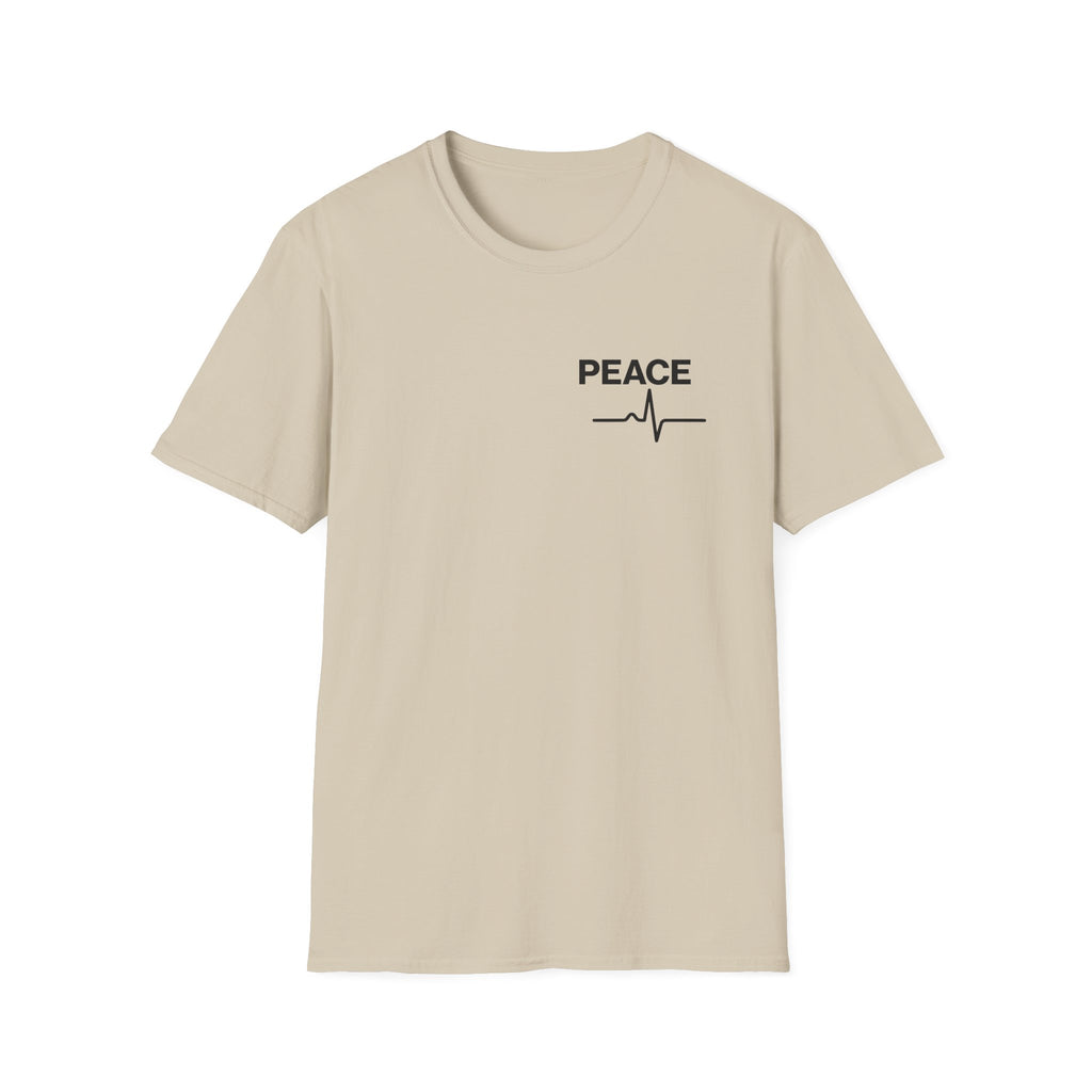 Peace Heartbeat T-Shirt — Minimalist Chest Graphic Tee