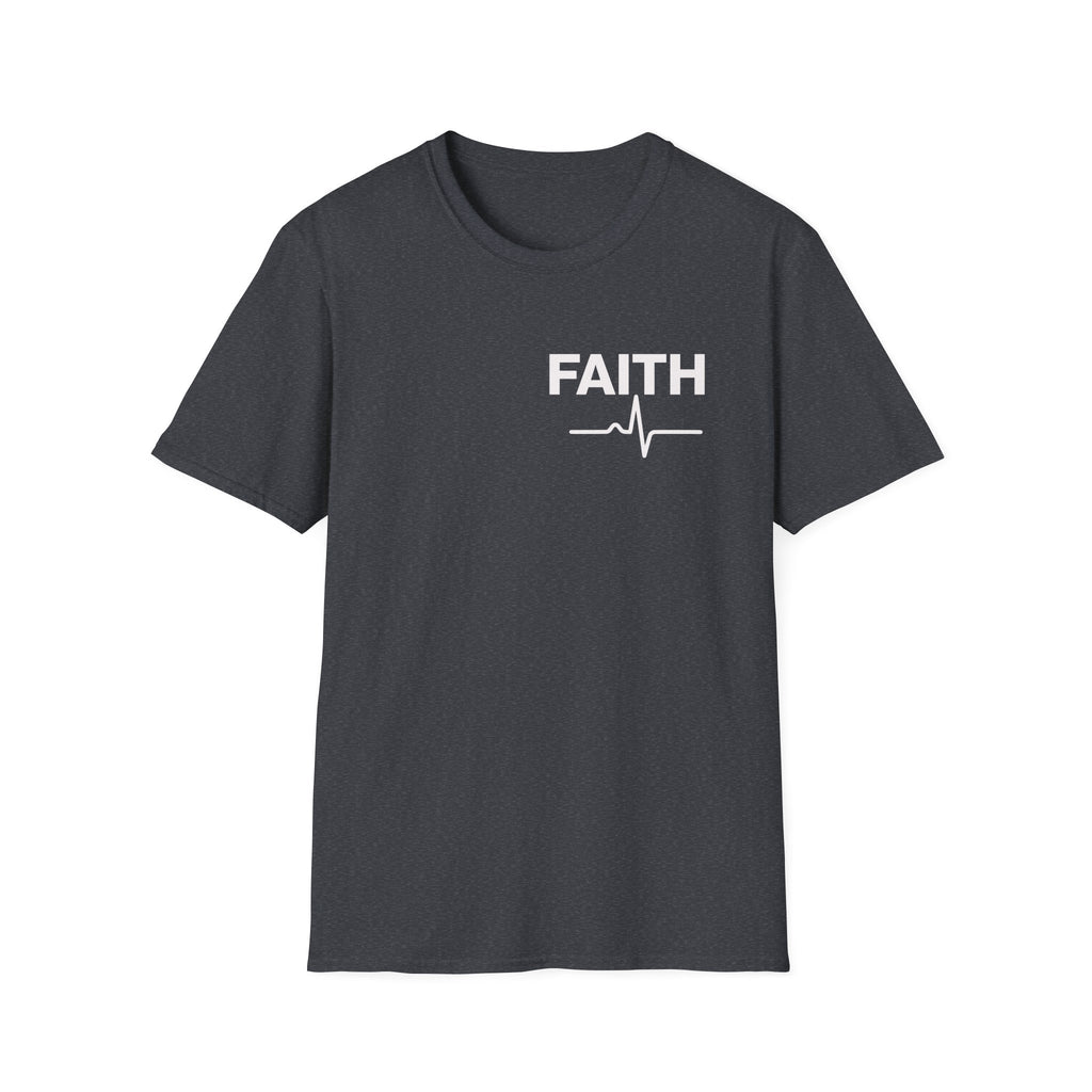 Faith Heartbeat T-Shirt — Faith ECG Minimalist Christian Tee