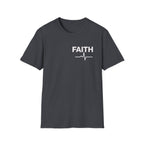 Faith Heartbeat T-Shirt — Faith ECG Minimalist Christian Tee