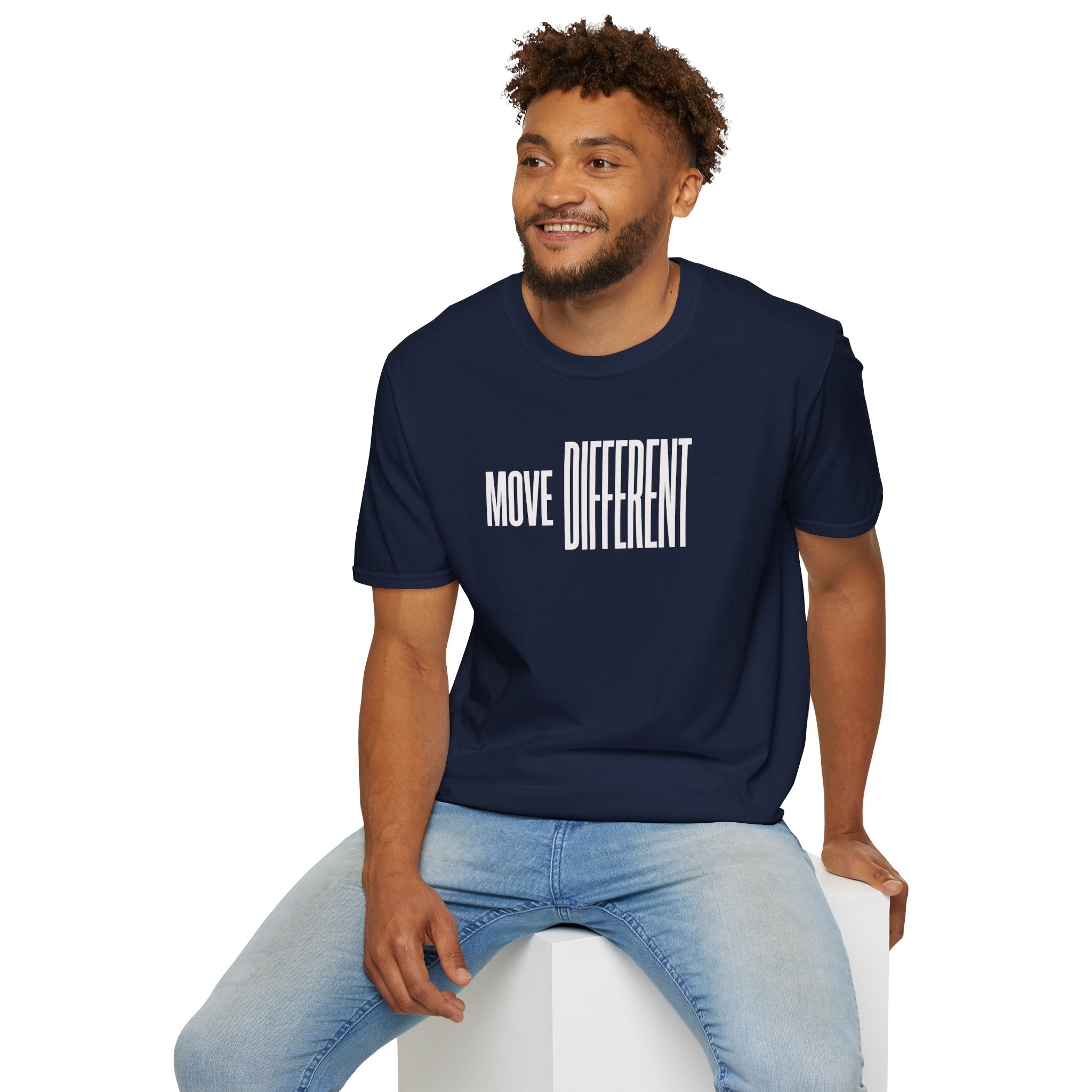 Move Different T-Shirt — Minimalist Motivational Graphic Tee