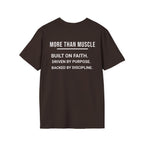 More than Muscle (Bold graphic printed on the back)