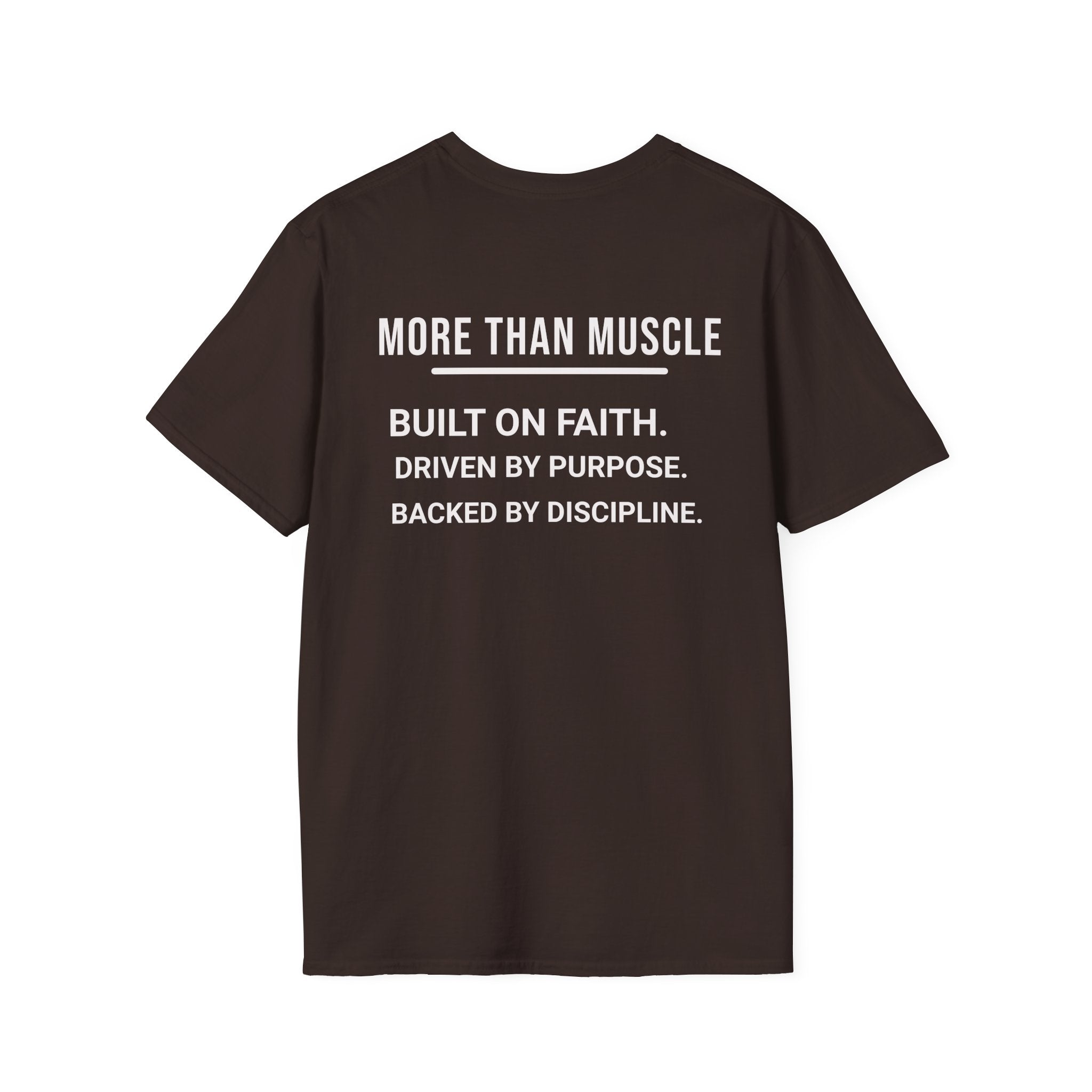 More than Muscle (Bold graphic printed on the back)
