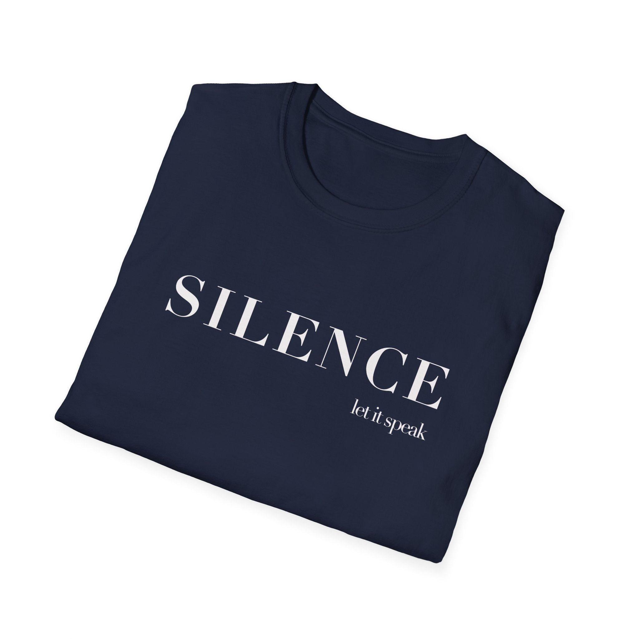 Silence Tee – Minimalist "Silence: be quiet" Graphic T-Shirt
