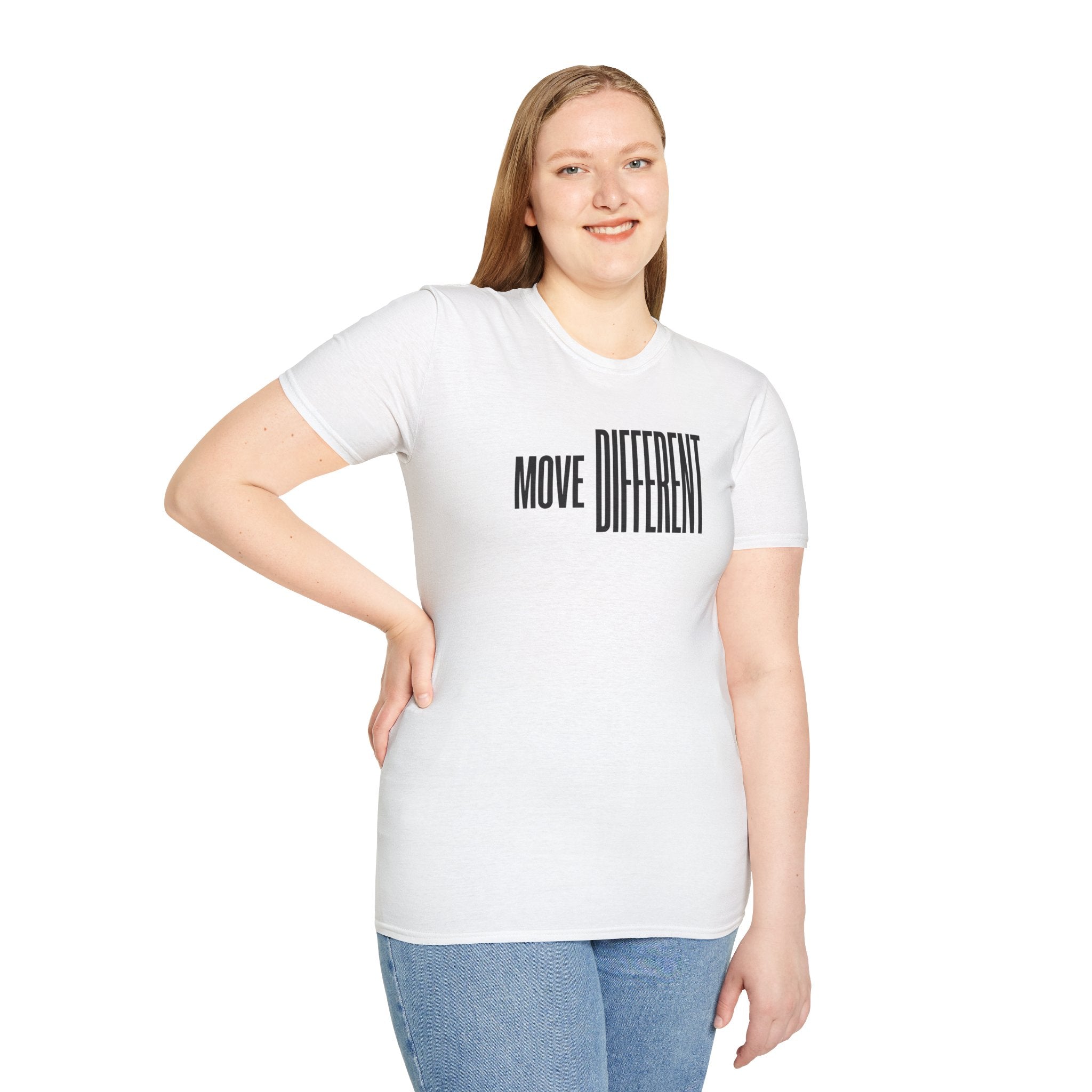 Move Different T-Shirt — Minimalist Motivational Graphic Tee