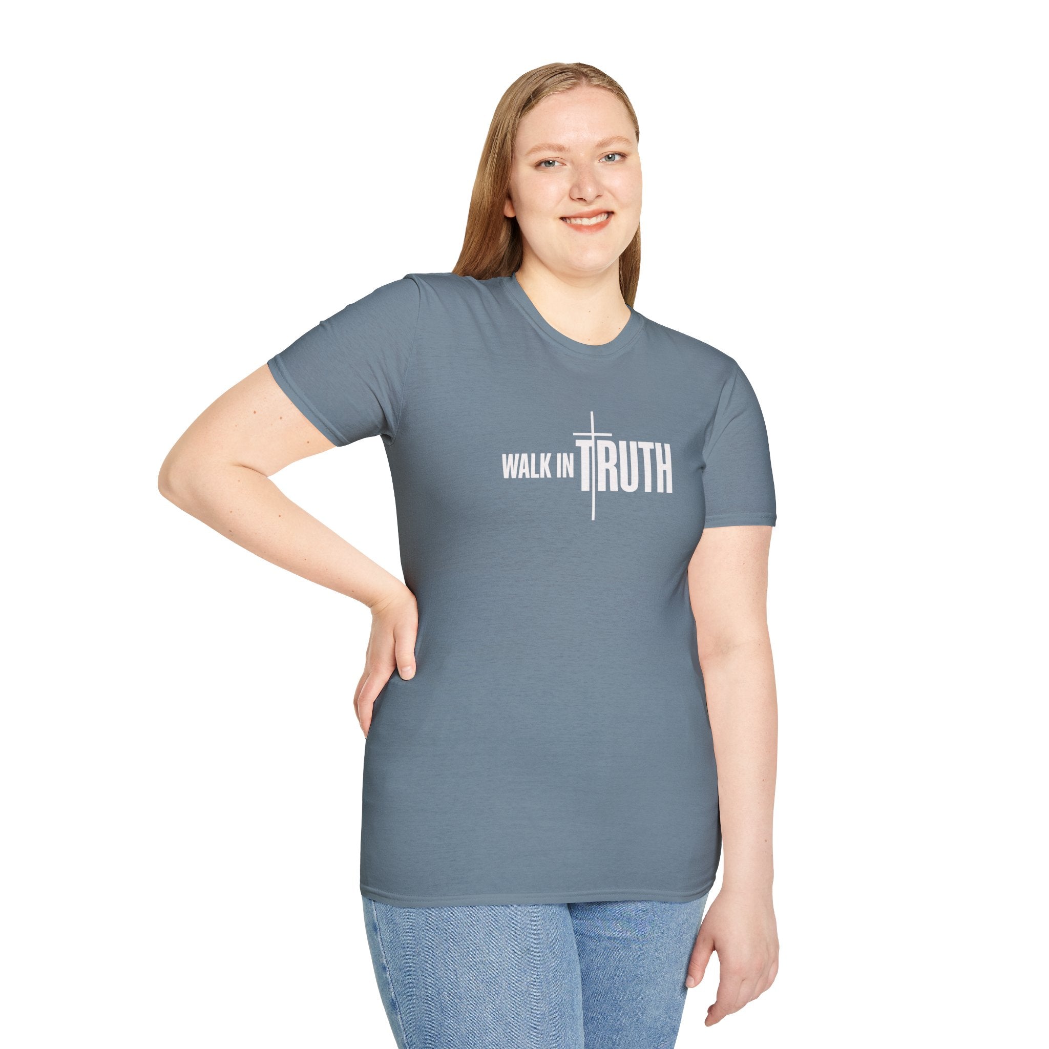 Walk in Truth T-Shirt — Christian Faith Tee with Cross Graphic