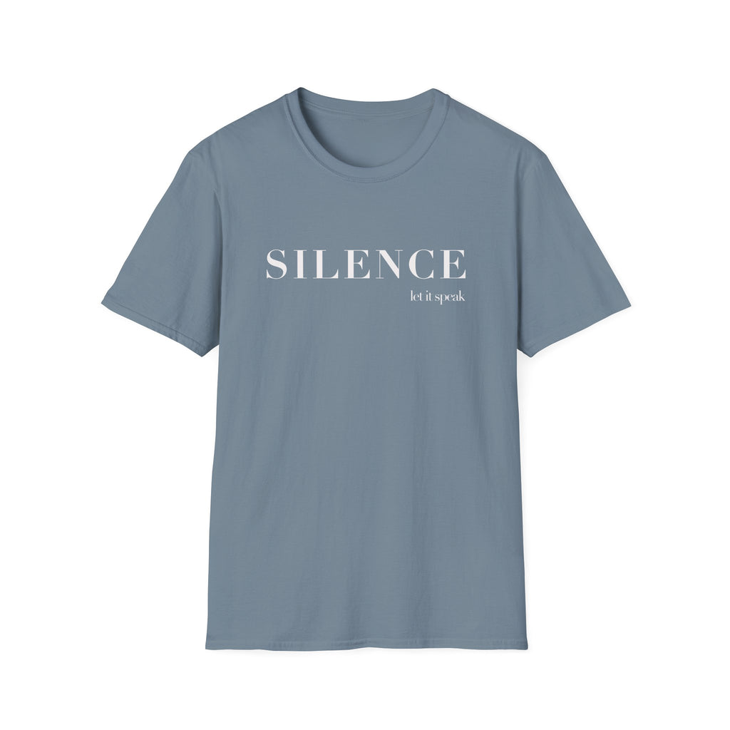 Silence Tee – Minimalist "Silence: be quiet" Graphic T-Shirt