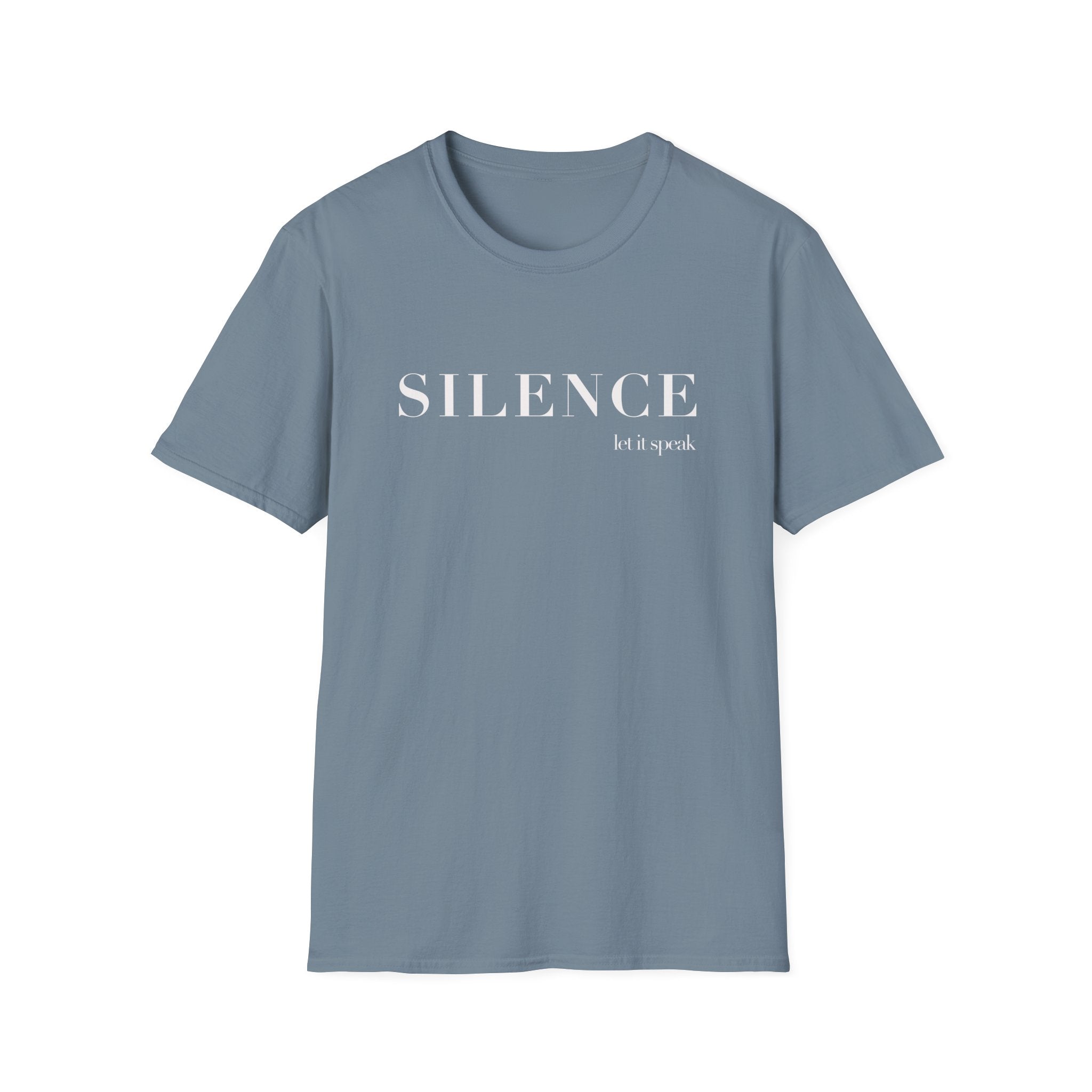 Silence Tee – Minimalist "Silence: be quiet" Graphic T-Shirt