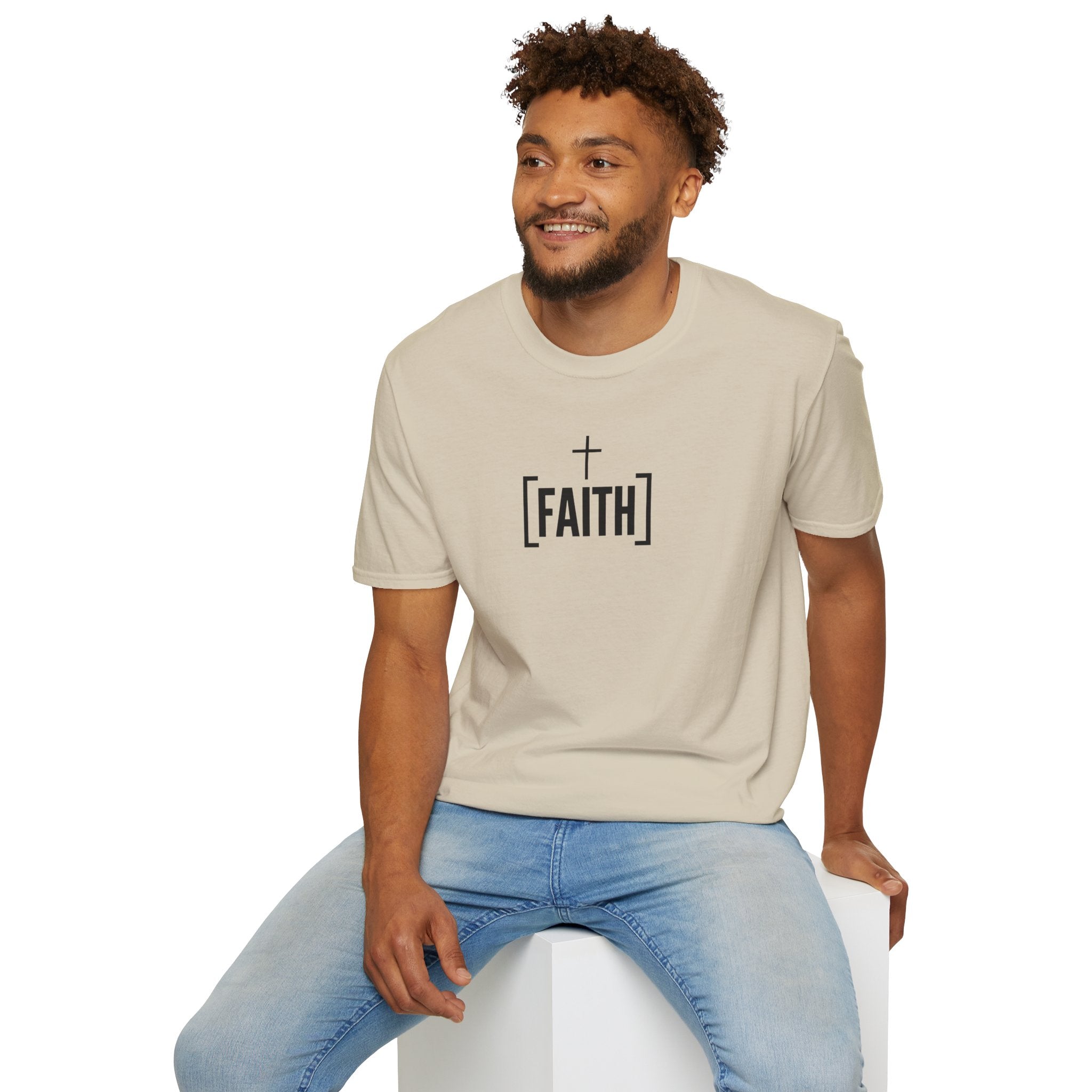 Faith Minimalist T-Shirt — Cross Graphic Christian Tee
