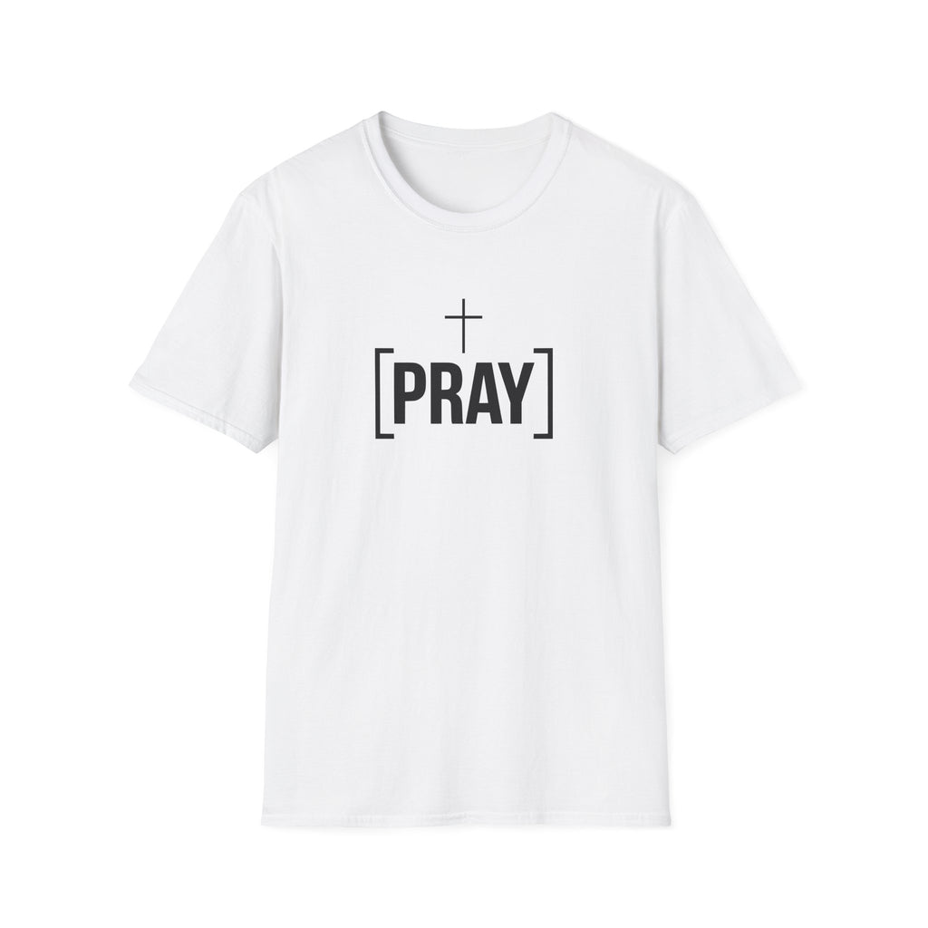 Pray Cross T-Shirt — Minimal Christian Faith Tee