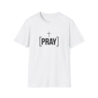 Pray Cross T-Shirt — Minimal Christian Faith Tee