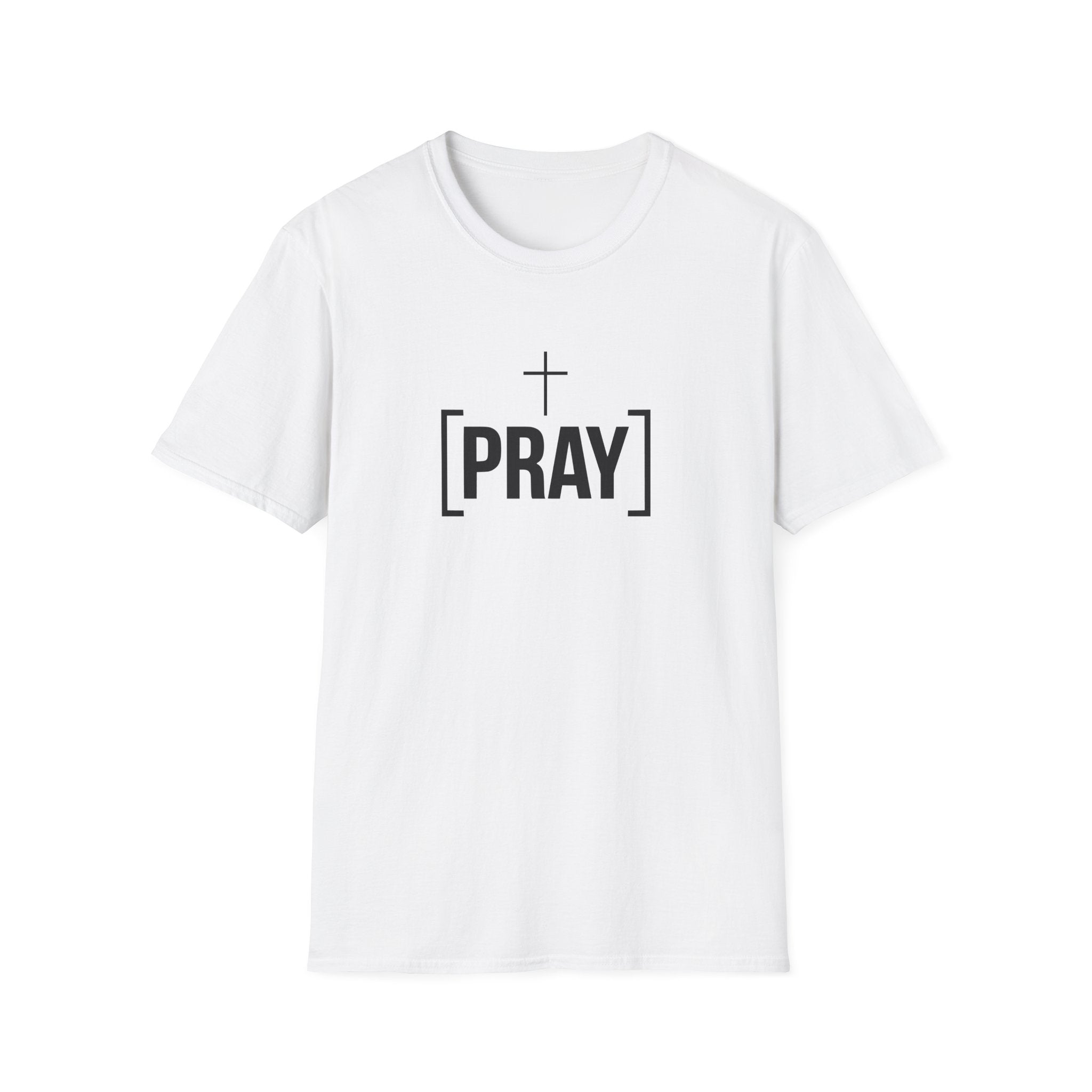 Pray Cross T-Shirt — Minimal Christian Faith Tee