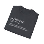 Introvert Definition T-Shirt — Minimalist Funny Introvert Tee