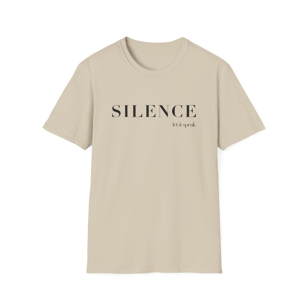 Silence Tee – Minimalist "Silence: be quiet" Graphic T-Shirt