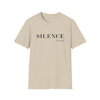Silence Tee – Minimalist "Silence: be quiet" Graphic T-Shirt