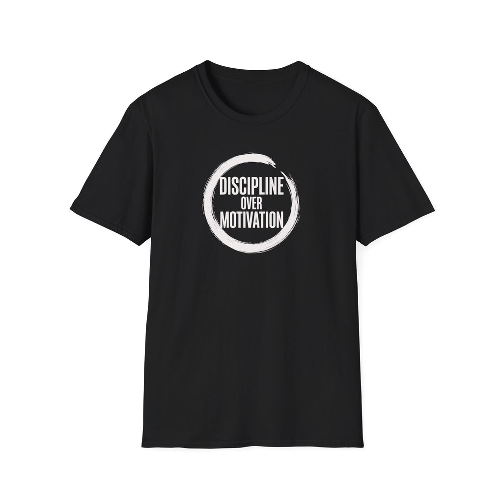 Discipline Over Motivation T-Shirt — Minimal Motivational Fitness Tee