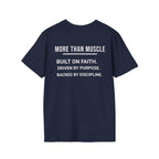 More than Muscle (Bold graphic printed on the back)