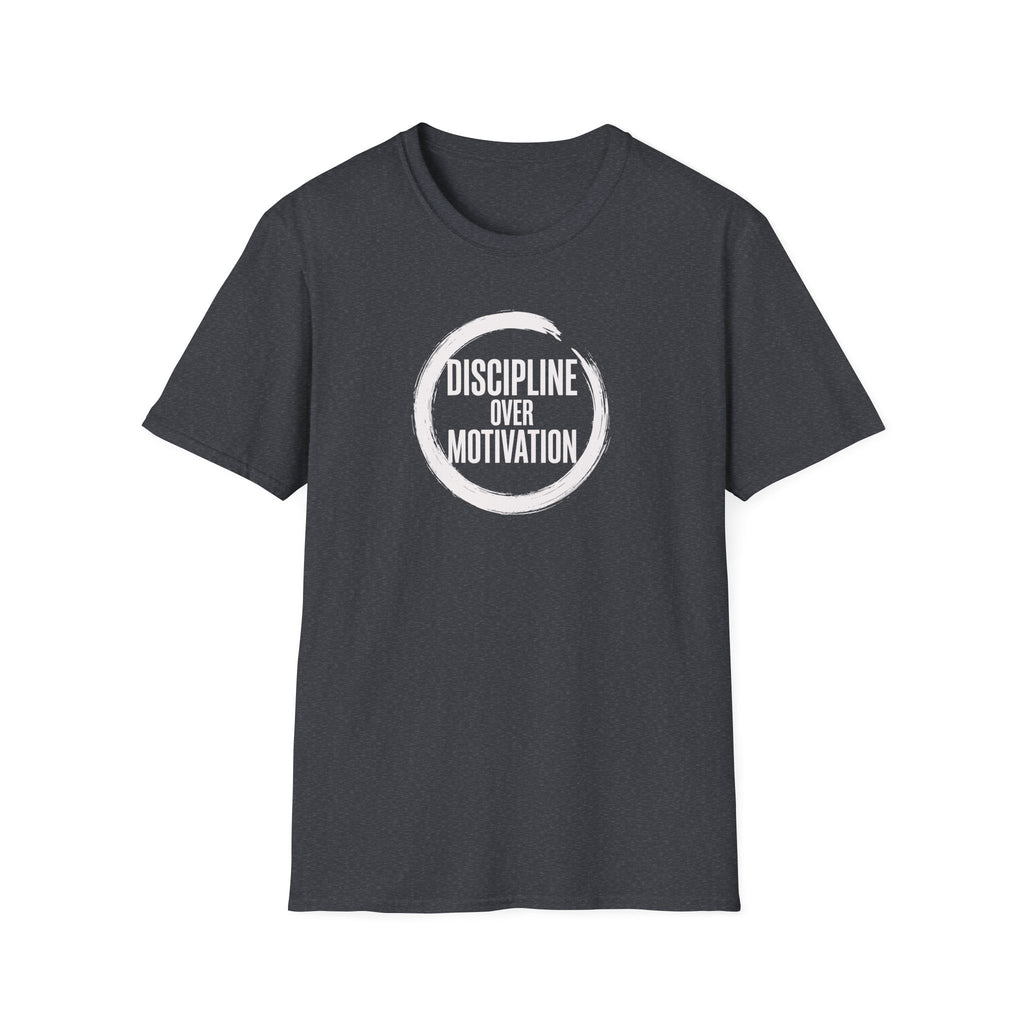 Discipline Over Motivation T-Shirt — Minimal Motivational Fitness Tee