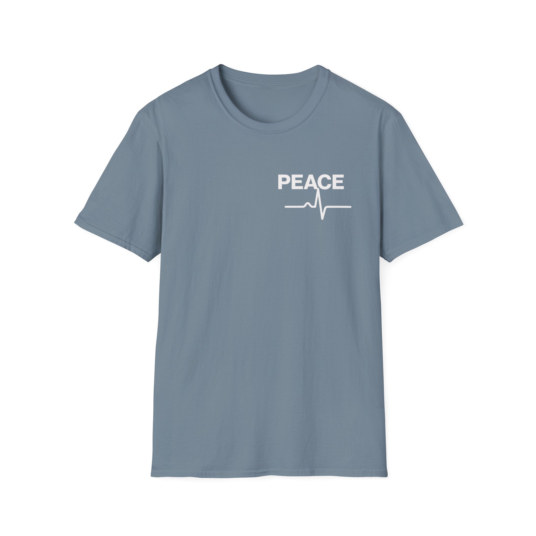 Peace Heartbeat T-Shirt — Minimalist Chest Graphic Tee