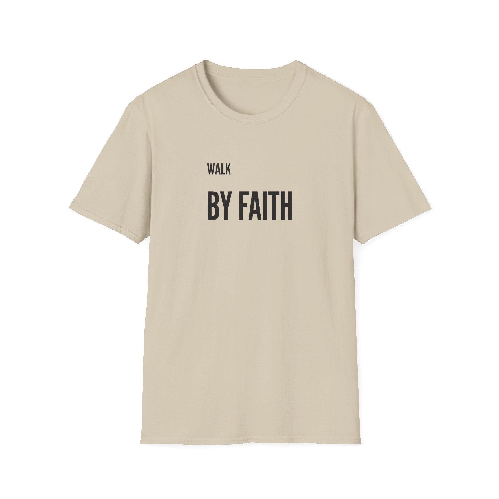 Walk By Faith T-Shirt — Minimal Christian Inspirational Tee