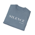 Silence Tee – Minimalist "Silence: be quiet" Graphic T-Shirt