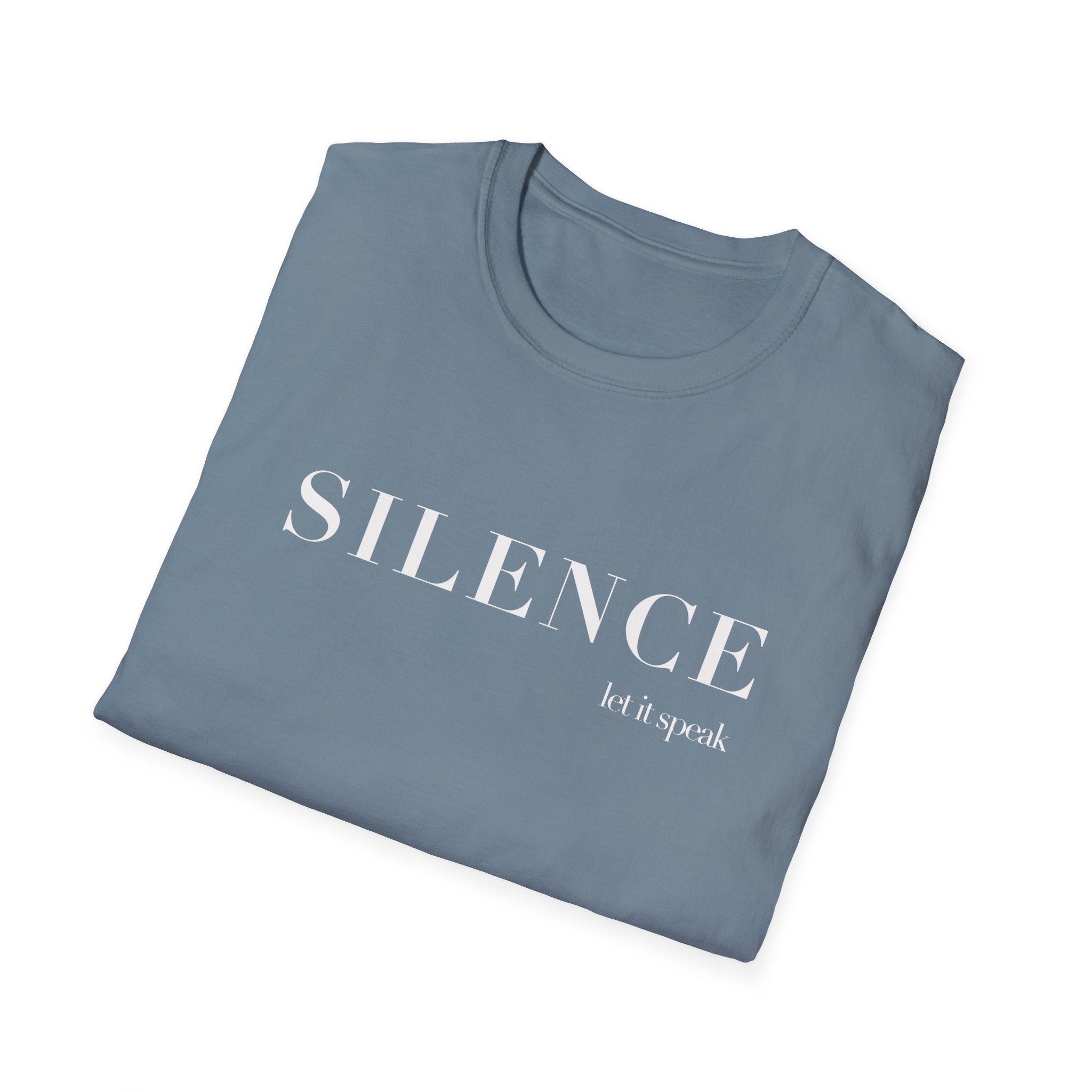 Silence Tee – Minimalist "Silence: be quiet" Graphic T-Shirt