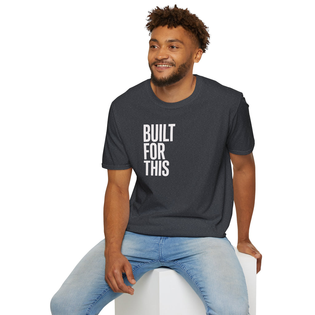 Built For This T‑Shirt — Motivational Vertical Text Tee