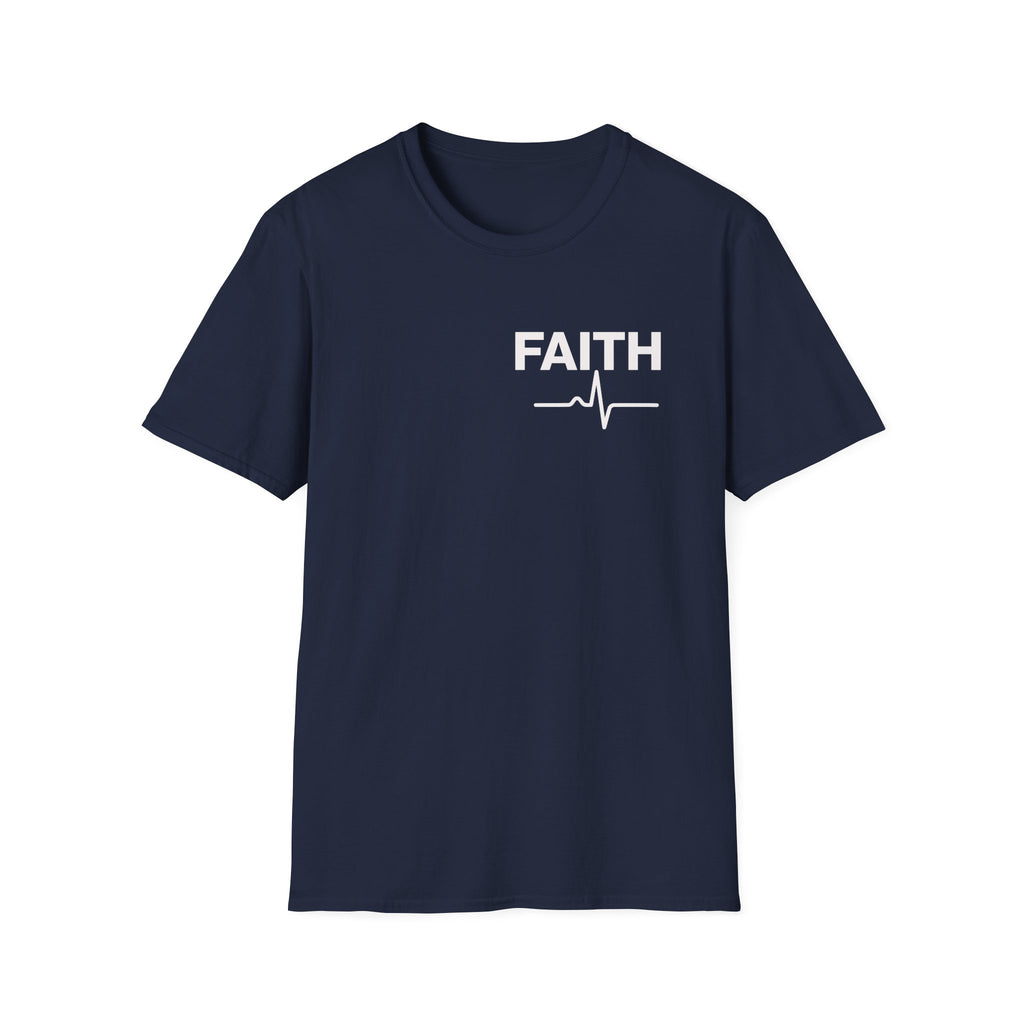 Faith Heartbeat T-Shirt — Faith ECG Minimalist Christian Tee