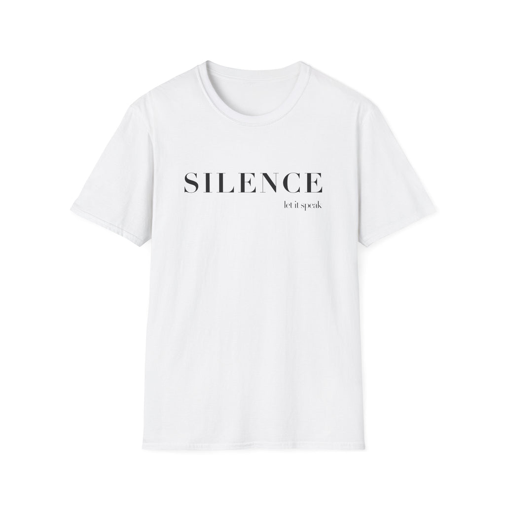 Silence Tee – Minimalist "Silence: be quiet" Graphic T-Shirt