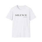 Silence Tee – Minimalist "Silence: be quiet" Graphic T-Shirt