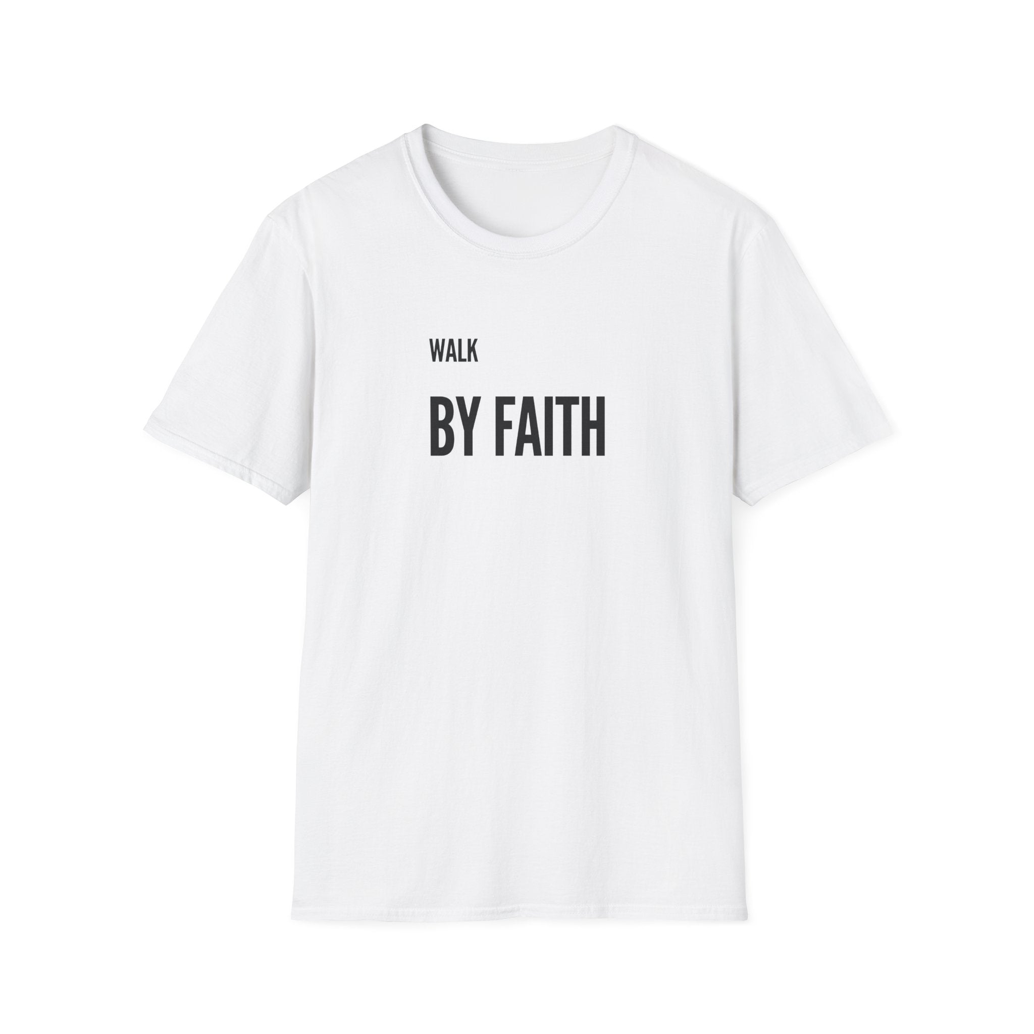 Walk By Faith T-Shirt — Minimal Christian Inspirational Tee