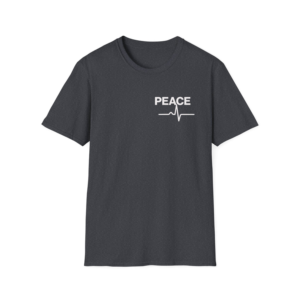 Peace Heartbeat T-Shirt — Minimalist Chest Graphic Tee