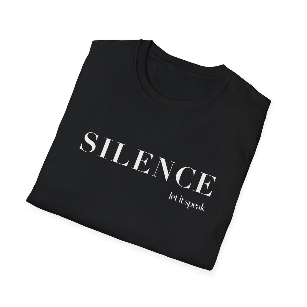 Silence Tee – Minimalist "Silence: be quiet" Graphic T-Shirt